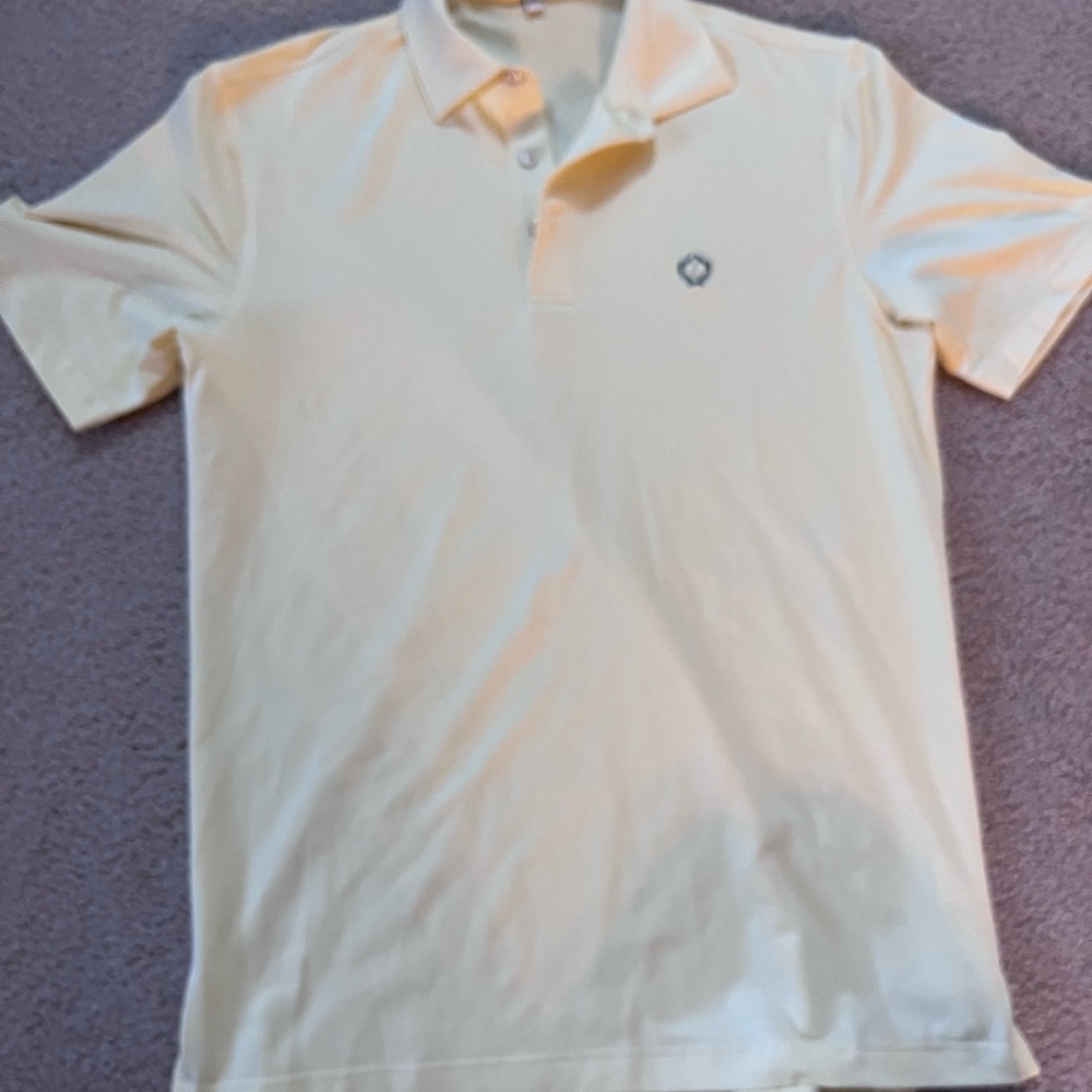 Men’s Small Peter Millar Memorial Tournament Light Cream Golf Shirt
